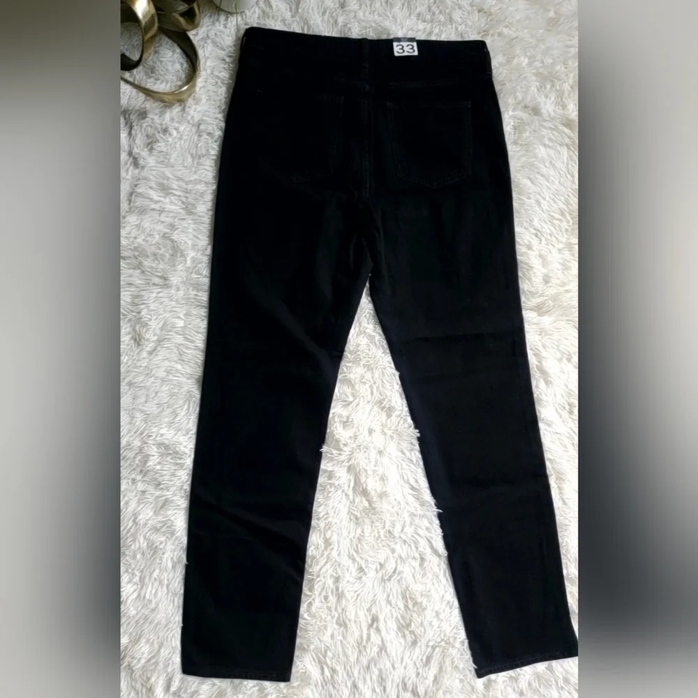 GAP '90s Straight Leg Jeans High Rise #728820 Black Size 33/16 TALL RT$80 NEW